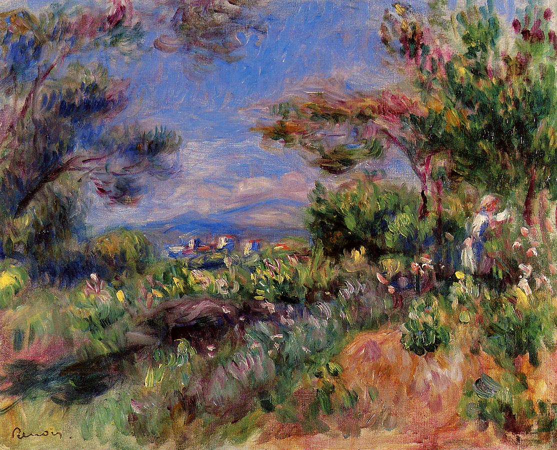 Young woman in a landscape Cagnes 1905